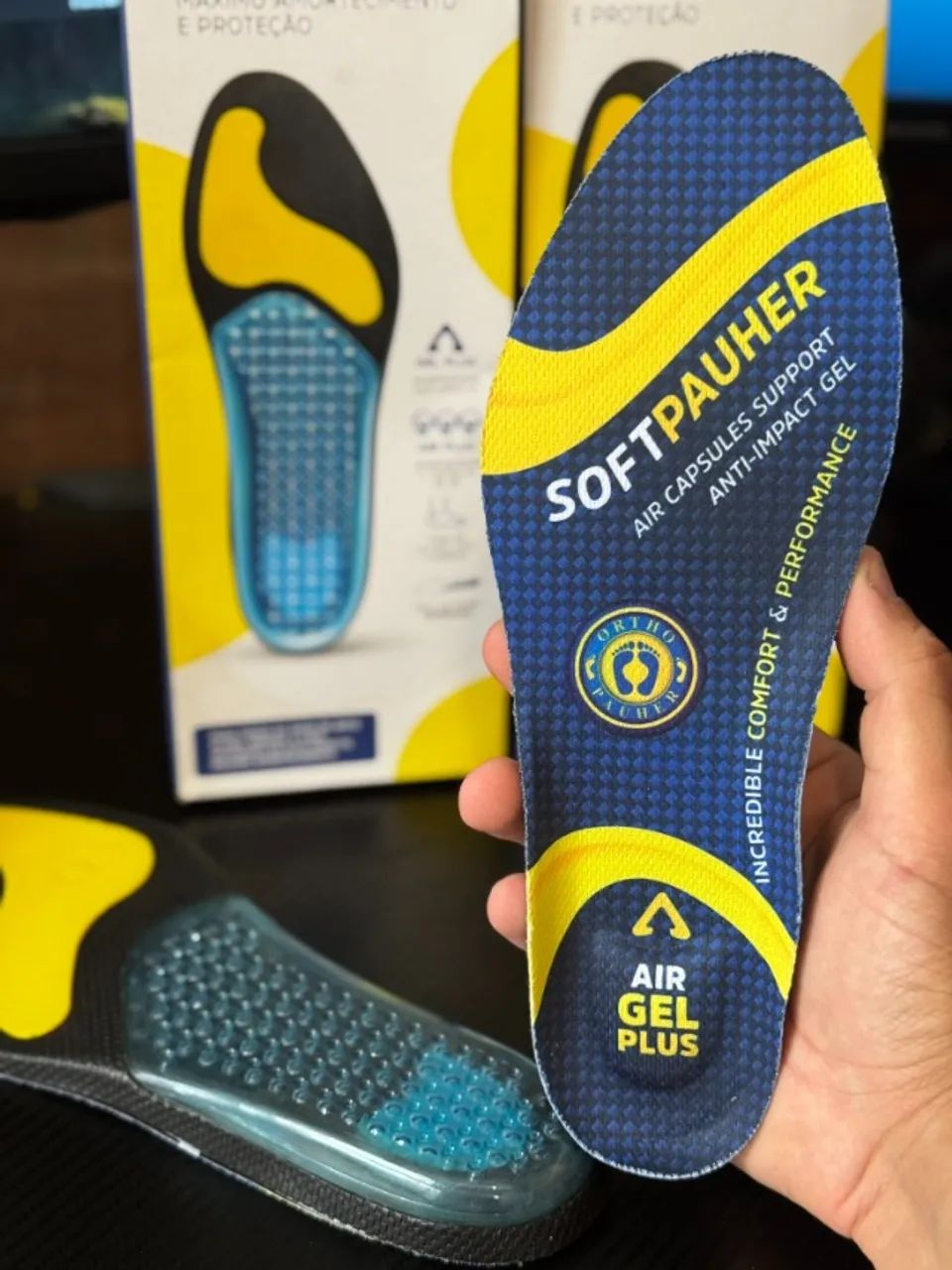 Palmilha Gel Plus Ortopédica Anti Impacto Soft Pauher - Ortho Pauher - Imagem 5