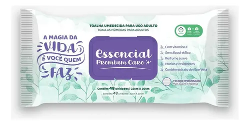 Toalha Umedecida Descartável - Essencial Premium Care - Imagem 3