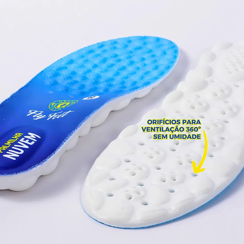 Palmilha Ortopédica Ultra Conforto Nuvem Fly Feet - Ortho Pauher - Imagem 7